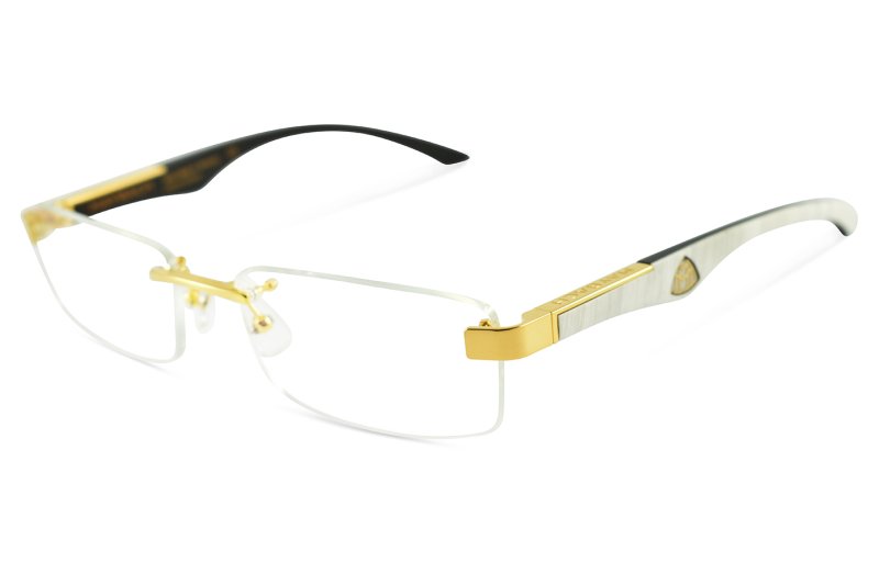 Maybach eyewear - The Artist III - Gold / White marbled / Black