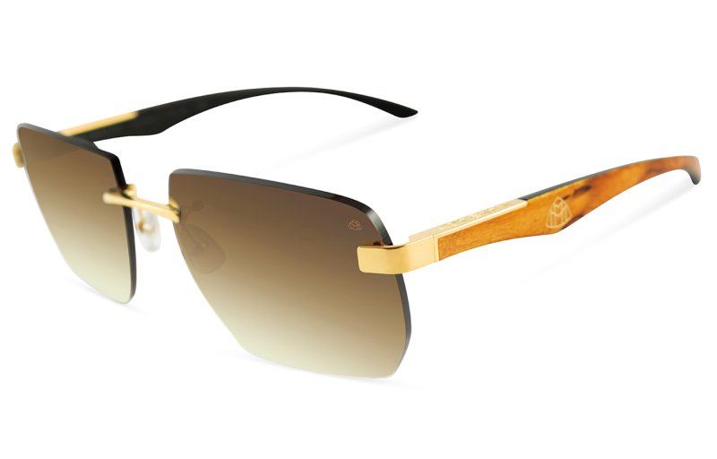 Maybach eyewear - The Artist sun - Gold / Karelian Birch Burr / Ebony