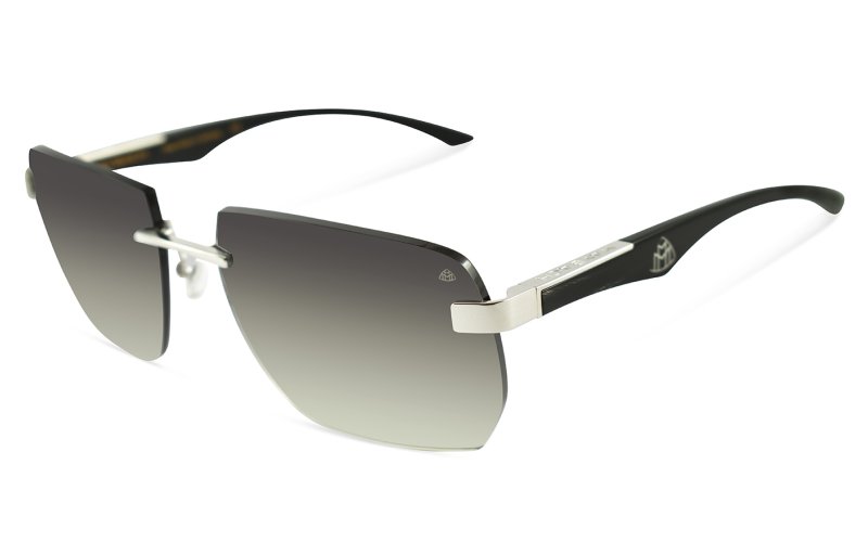 Maybach eyewear - The Artist sun - Platinum / Black white marbled