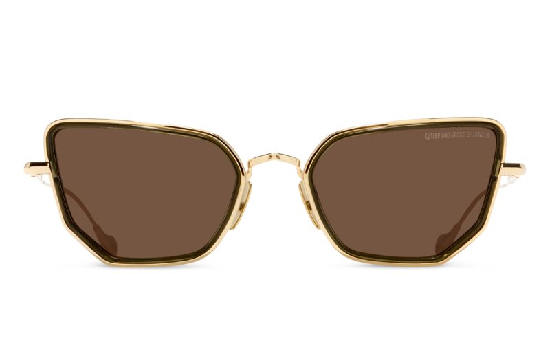 Cutler and Gross x The Great Frog - Paisley Cat eye Gold / Olive
