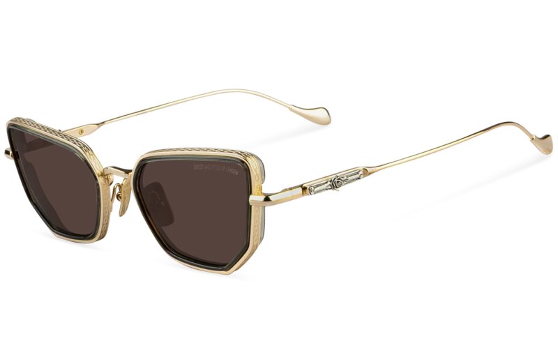 Cutler and Gross x The Great Frog - Paisley Cat eye Gold / Olive