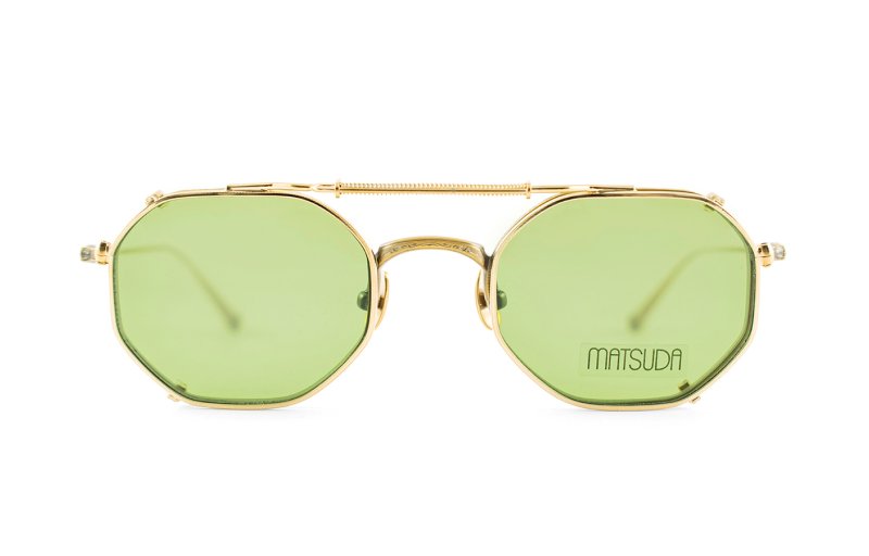 Matsuda - M3086 - antique gold + clip-on bg