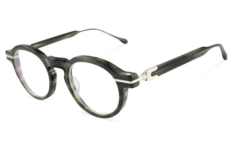 Matsuda - M2050 - Black stripe / brushed silver