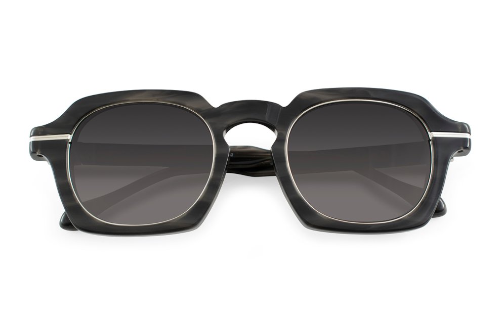 Matsuda - M2055 - black stripe / brushed silver