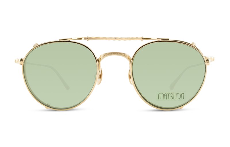 Matsuda - M3085 - brushed gold + clip-on 
