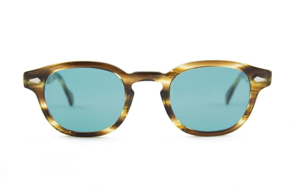 Moscot - Lemtosh Sun - bamboo con lenti verde petrolio 