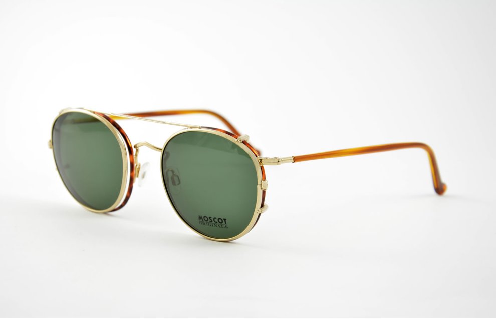 Moscot - Zev - Blonde/Gold + Clipzev - Gold G-15