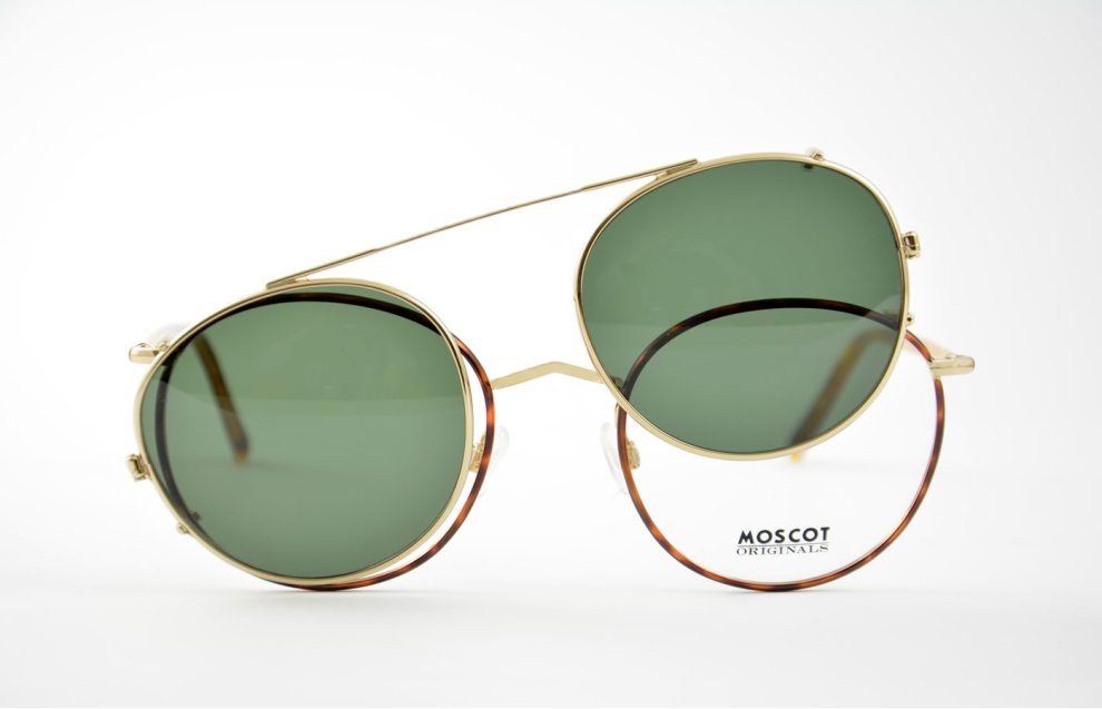 Moscot - Zev - Blonde/Gold + Clipzev - Gold G-15