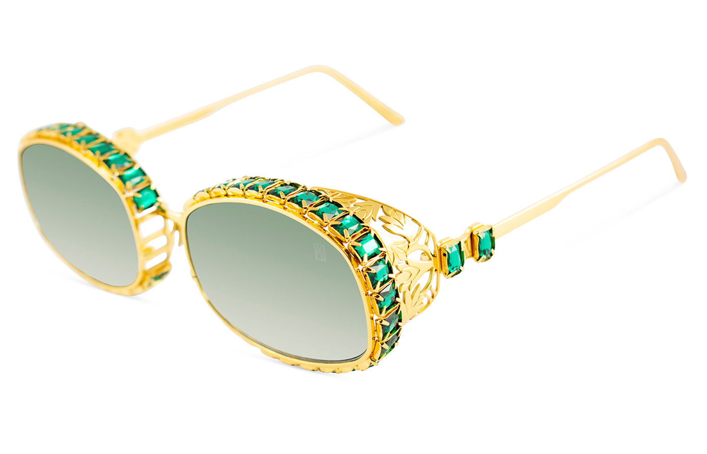 ANNA KARIN KARLSSON Beaming Star Emerald Sunglasses $1,290.00 Limited Anna-Karin Karlsson Shade of Shelly Crystal Square  main image 4