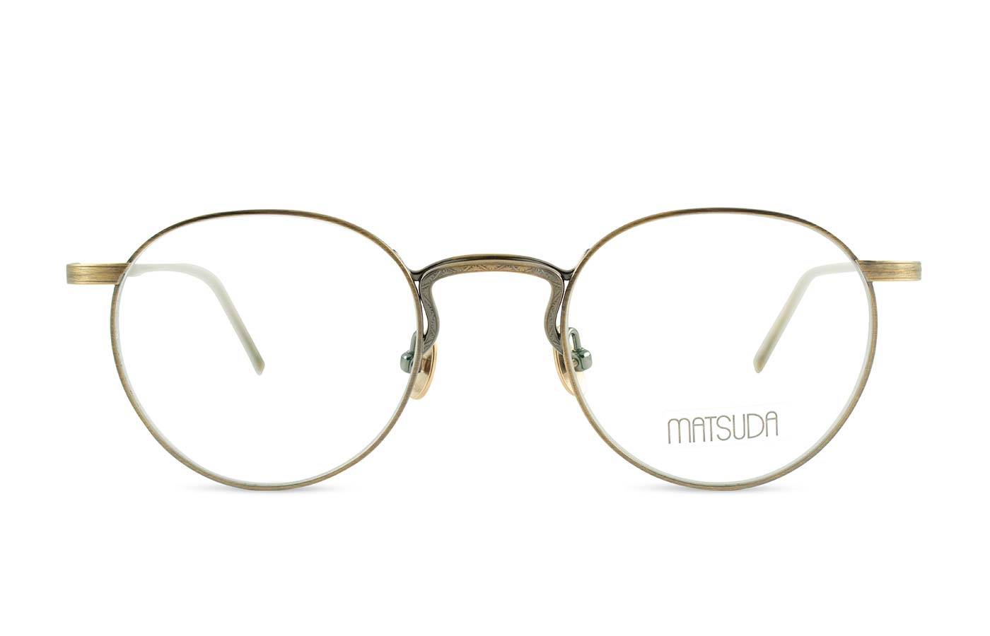 メガネ MATSUDA Matsuda - M3140.RX - as (M3140 RX SILVER ANTIQUE) Matsuda® M3140 Round Eyeglasses - EuroOptica