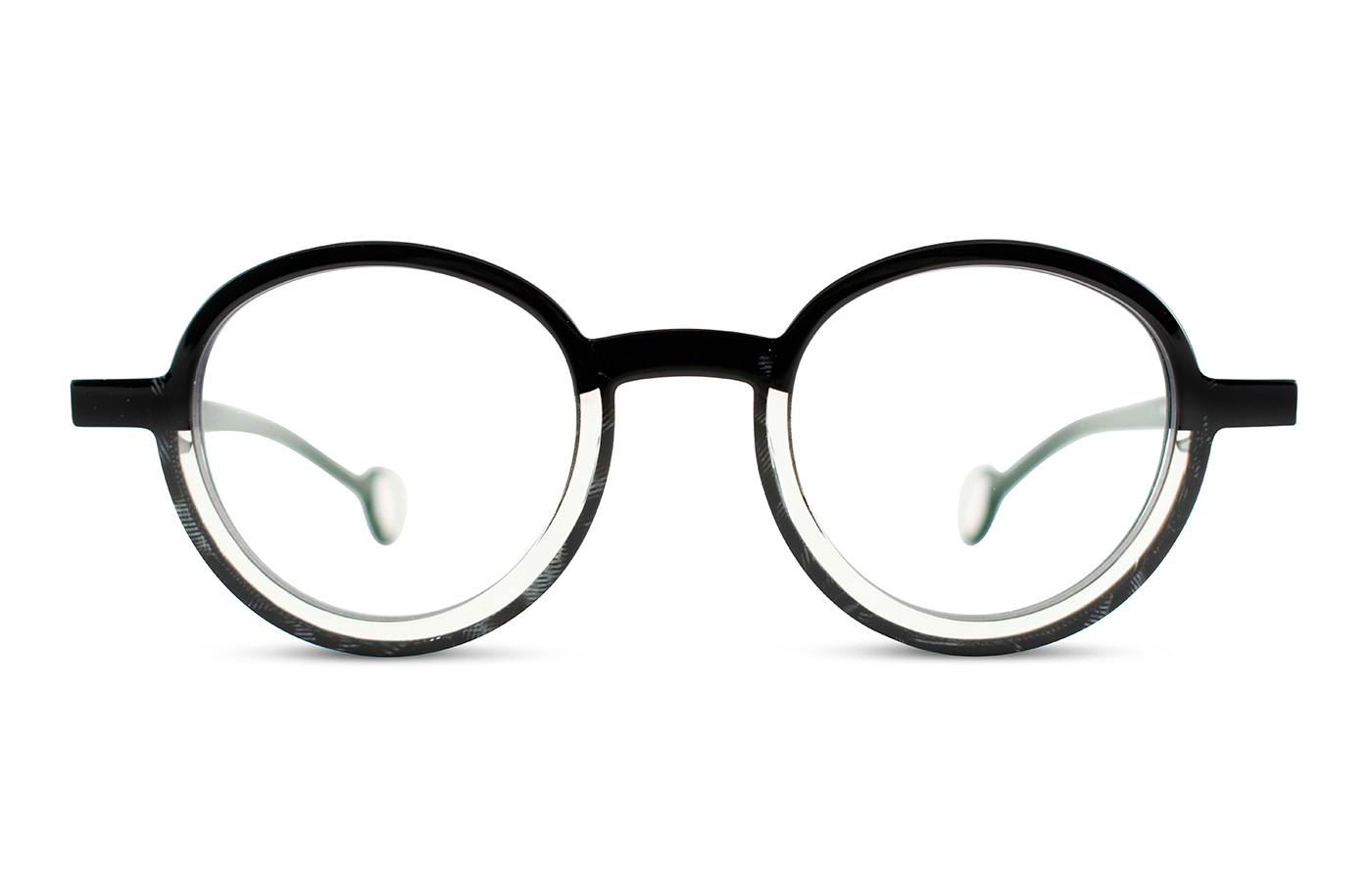メガネ THEO Theo - AYUNAN 001 BLACK+ASTRAKHAN+TRANSPARENT - 1 Theo - Balançoire - 001